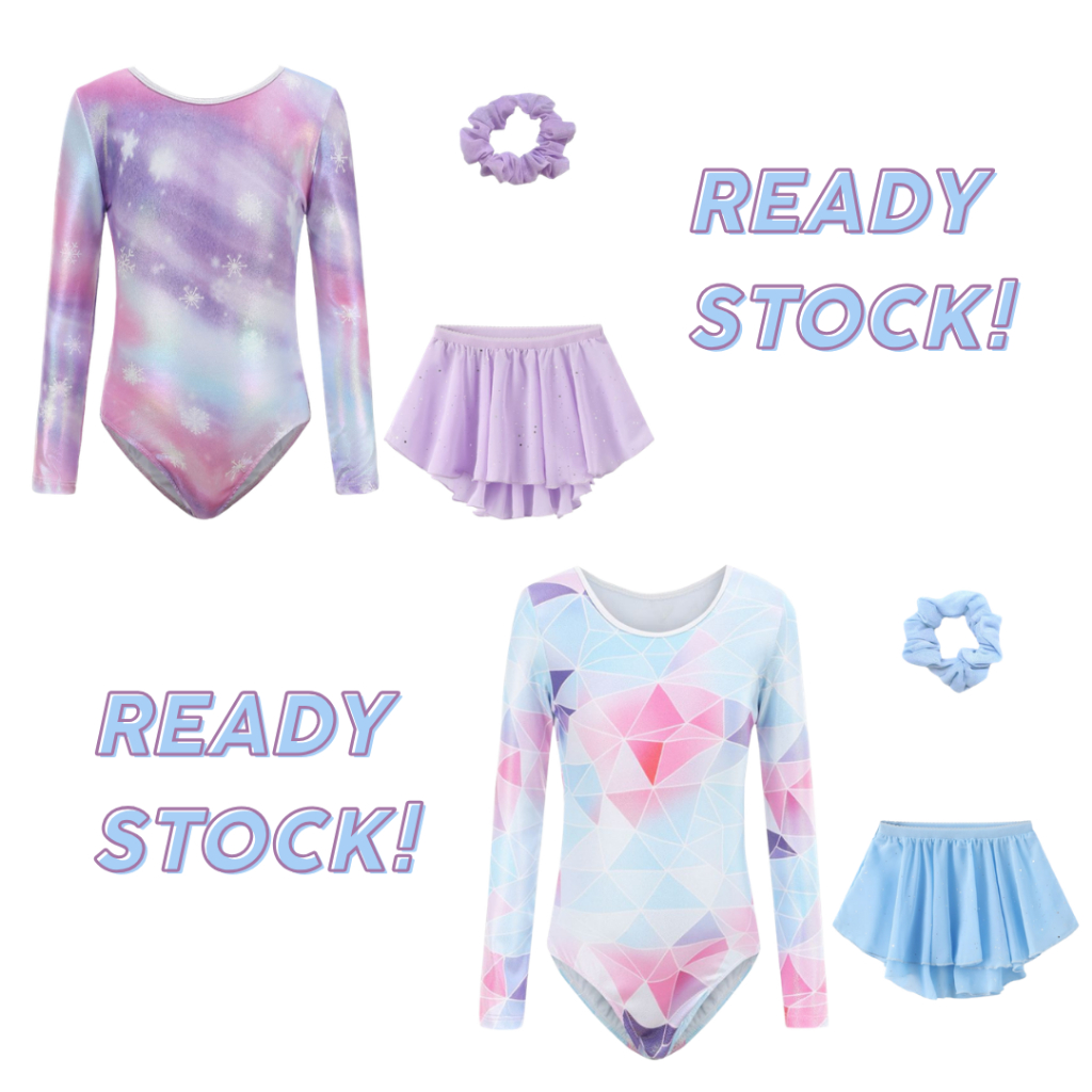 [READY STOCK] Tiny Queens SLK-05/SLK-06 Gymnastic Leotard Anak Import/Baju Senam Gymnastic Anak Pere
