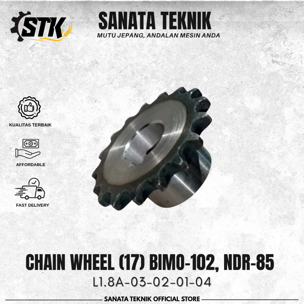 CHAIN WHEEL (17) BIMO-102, NDR-85 / L1.8A-03-02-01-04