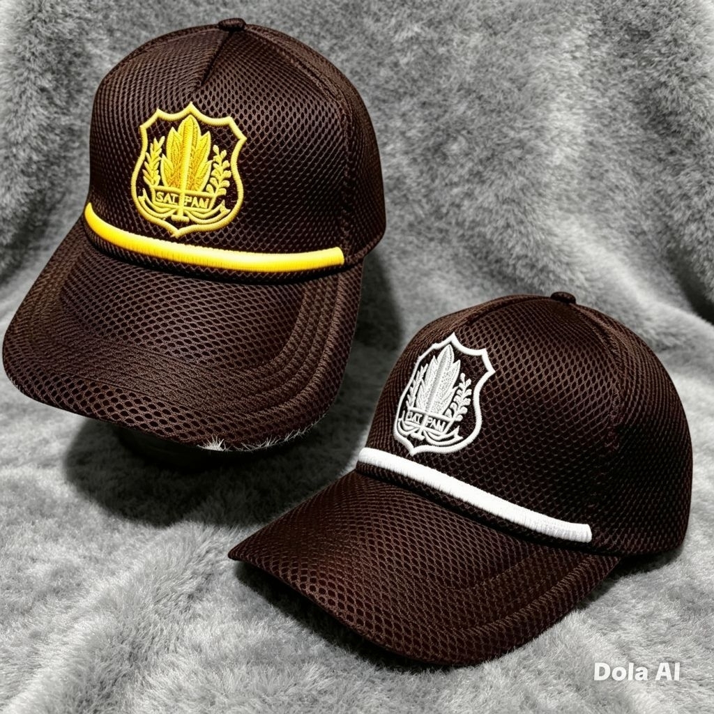 TOPI SATPAM TOPI SECURITY COKLAT