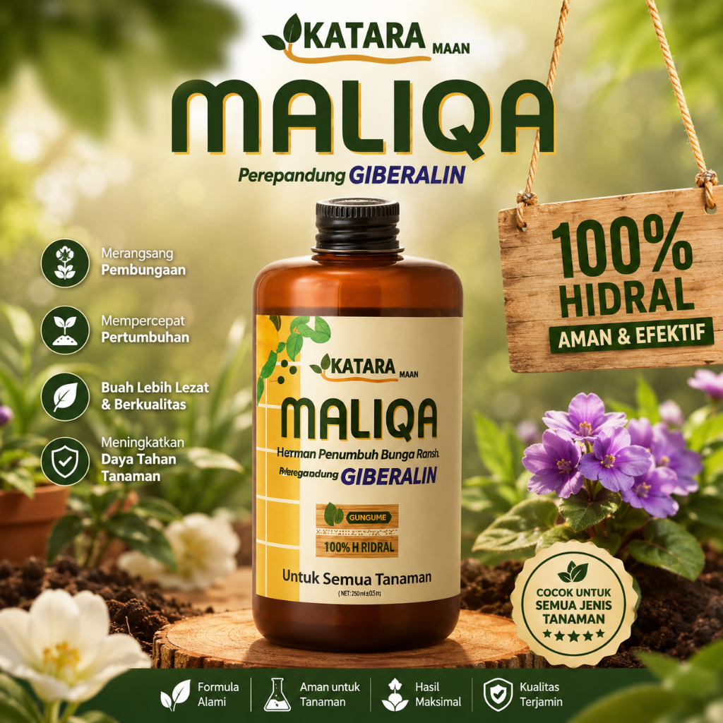 MALIQA GIBERELIN BUAH TANAMAN HORMON BUNGA 500 ml SITOKININ ZPT AUKSIN UNTUK PERANGSANG DAN TUMBUH