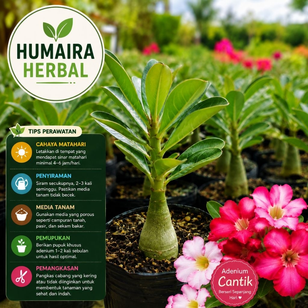 Bibit Pohon KAMBOJA JEPANG ADENIUM Bunga MIX Cocok Di Pot Plastik Kramik Tanah Liat Polybag Dll