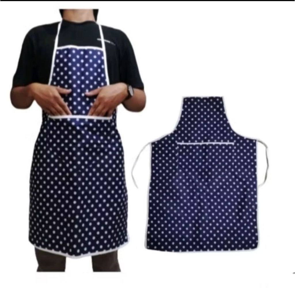 CELEMEK MASAK / CELEMEK KAIN / CELEMEK MASAK MOTIF POLKADOT / APRON MASAK