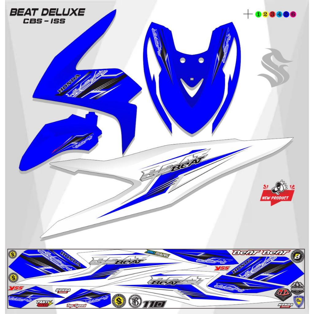 STIKER MOTOR Striping Beat Deluxe - Stiker Motor Honda Beat Street 2020/2022