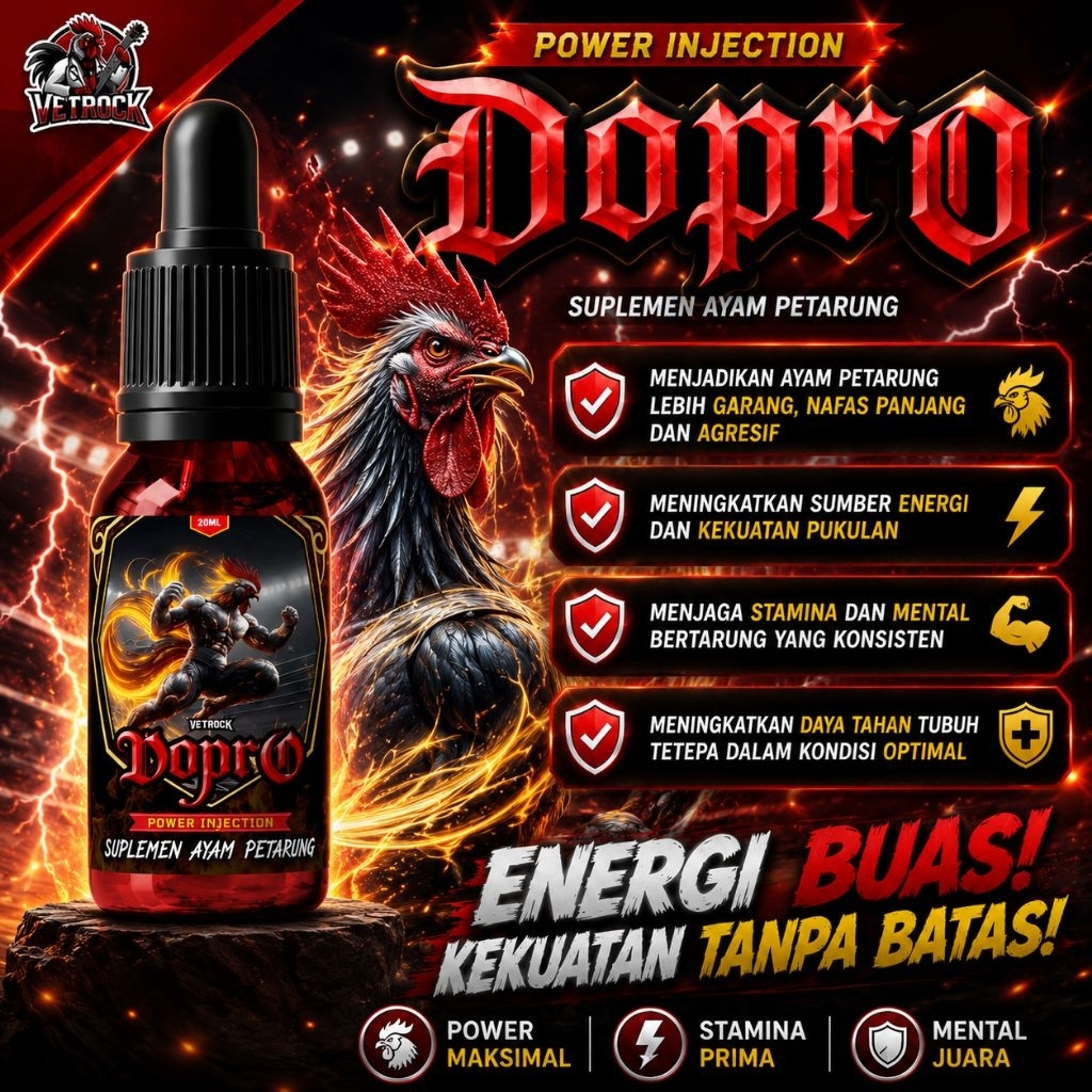 DOPRO – Suplemen Tenaga & Mental Petarung Ayam Aduan