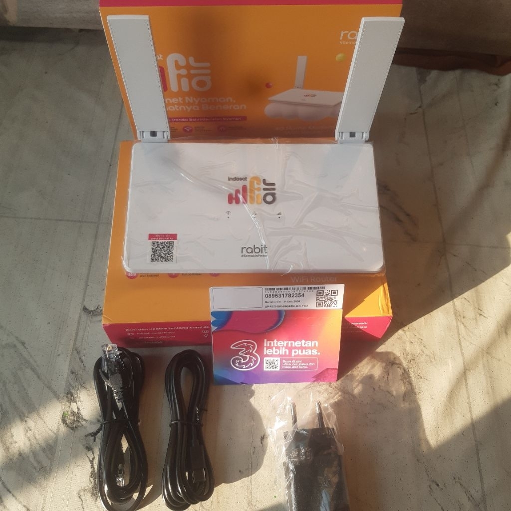 Hifi Air Rabbit CPE-XR Indosat Kartu Tri Bonus 50GB Wifi 6 Jaringan 4G LTE Modem Wifi Portable 32 Pe