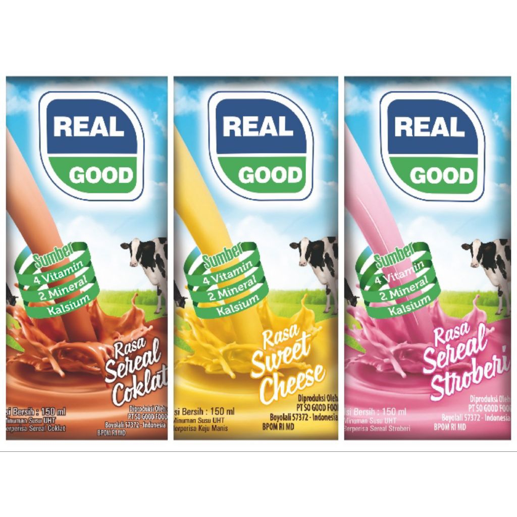 Real Good Milk Minuman Susu Bantal All Variant 150ml 1 Pcs