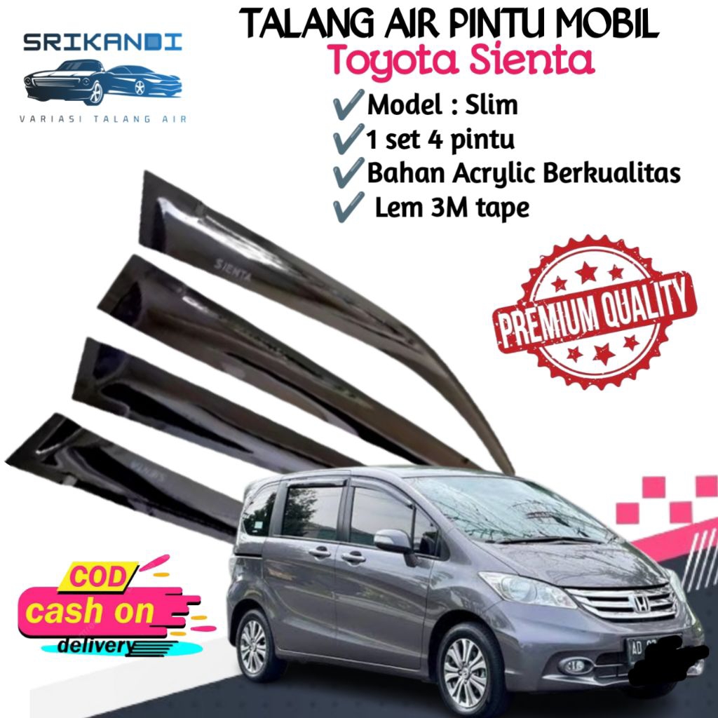 Talang Air Mobil Toyota Sienta 2016-2024 Premium Quality