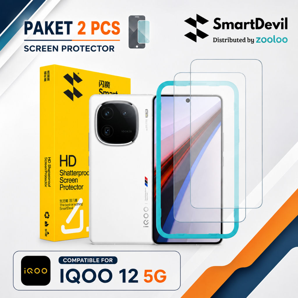 SmartDevil Tempered Glass IQOO 12 5G HD Case Friendly