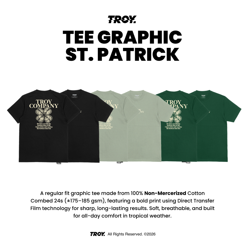 TROY COMPANY Kaos Pria Lengan Pendek - St. Patrick Tshirt MTD 2742