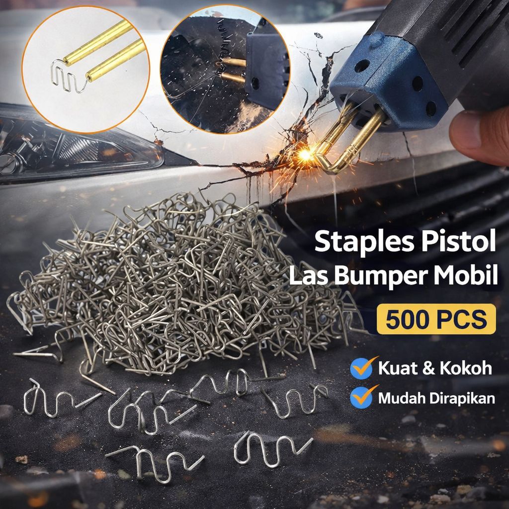 kawat las stapler las plastik isi 500pcs kawat jahit bemper plastik