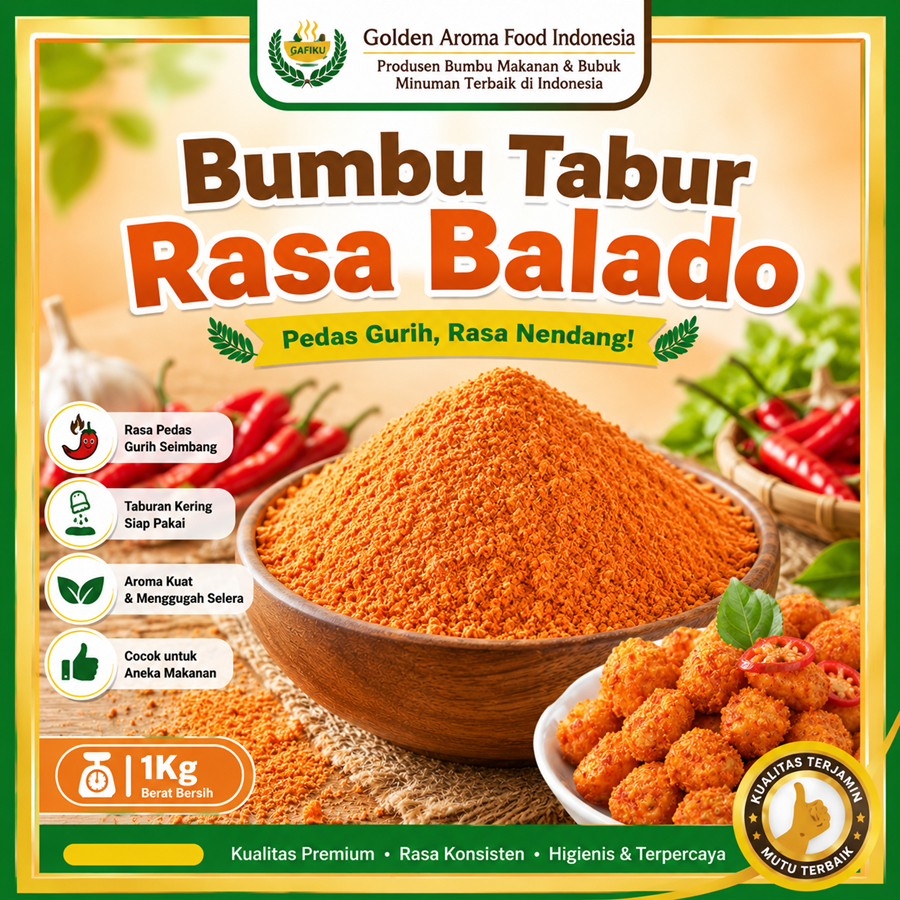 Bumbu Tabur Balado, Bumbu Tabur Rasa Balado, Harga Bumbu Tabur Balado, Jual Bumbu Tabur Balado Murah