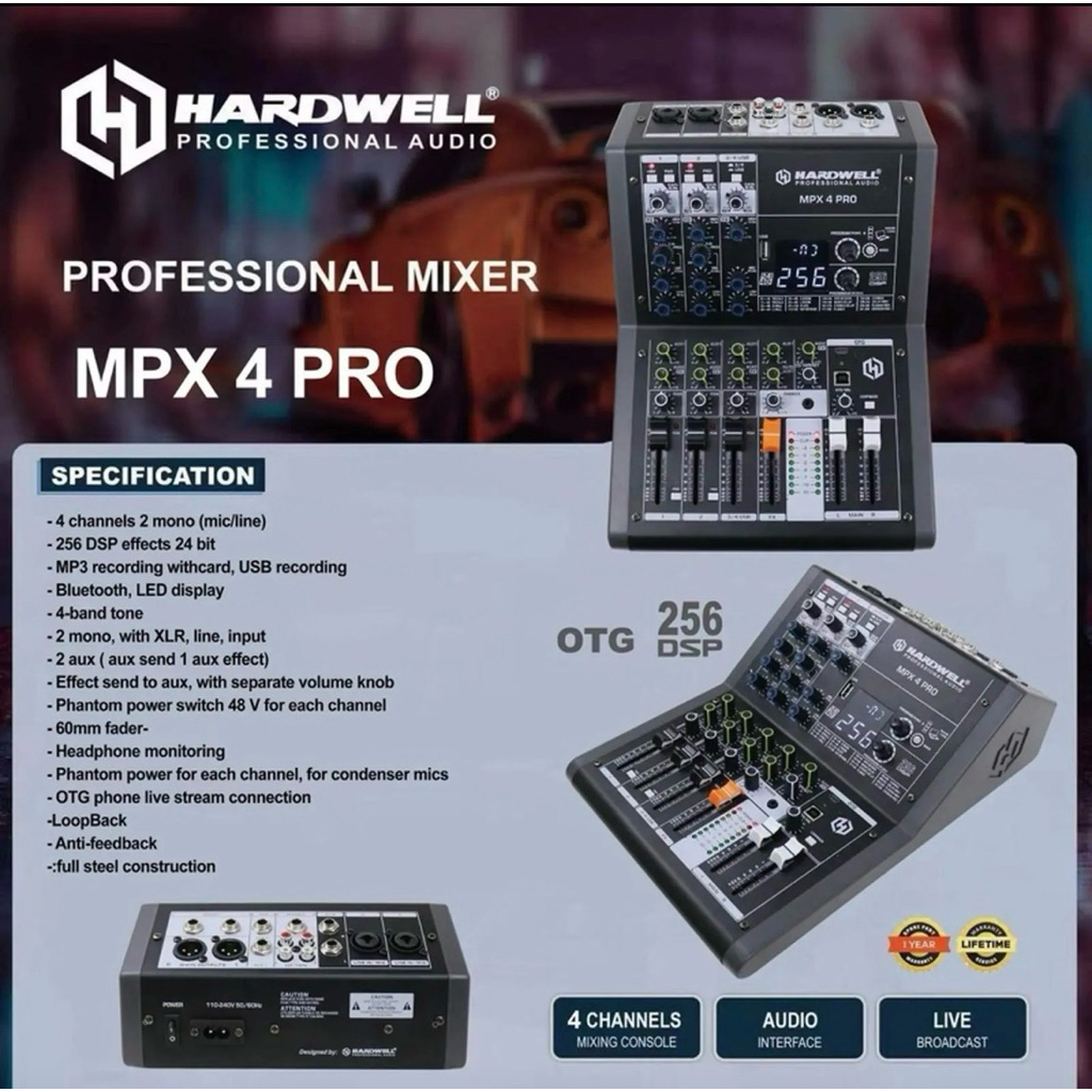 hardwell mpx 4 pro mixer 4ch