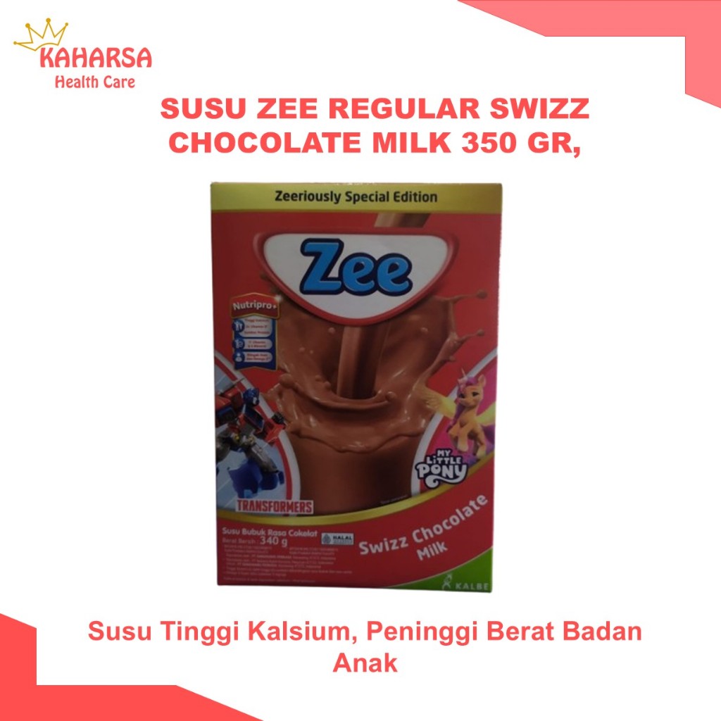 SUSU ZEE REGULAR SWIZZ CHOCOLATE MILK 350 GR, Peninggi Berat Badan Anak Susu Tinggi Kalsium - Susu Z