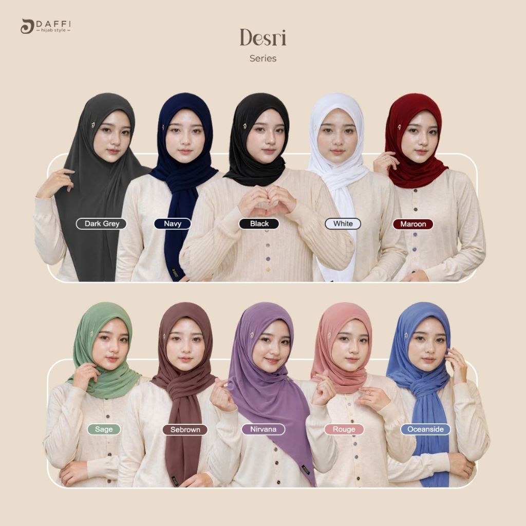 DAFFI HIJAB DESRI SERIES HIJAB INSTAN BY DAFFI