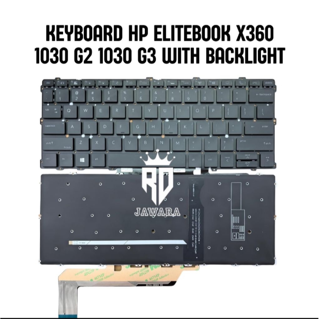 KEYBOARD HP ELITEBOOK X360 1030 G2 1030 G3 1030 G4 1030 G5 1030 G5 1030 G6 HITAM WITH BACKLIGHT