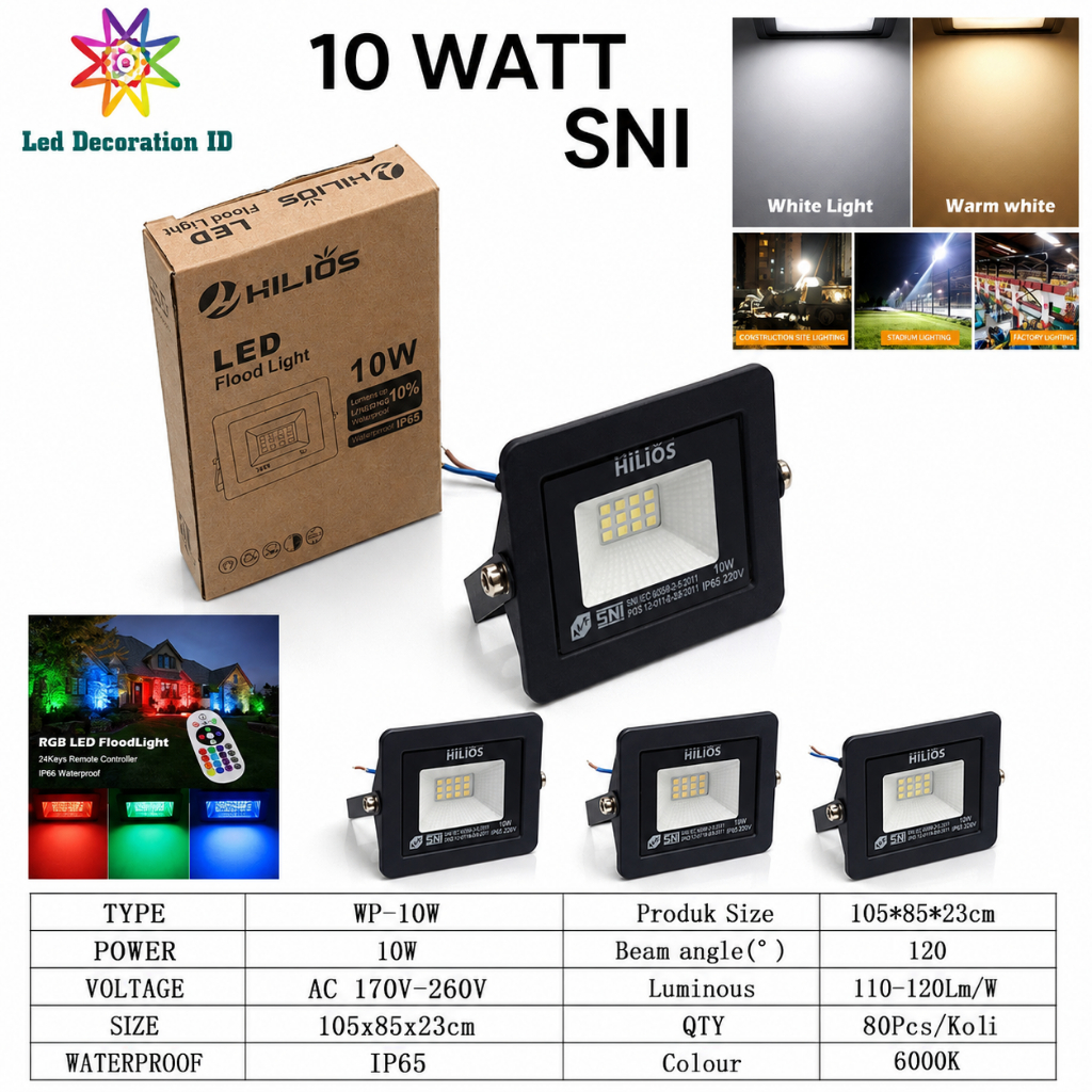LAMPU SOROT LED 10W 220V/ LAMPU TEMBAK OUTDOOR / LAMPU OUTDOOR LED
