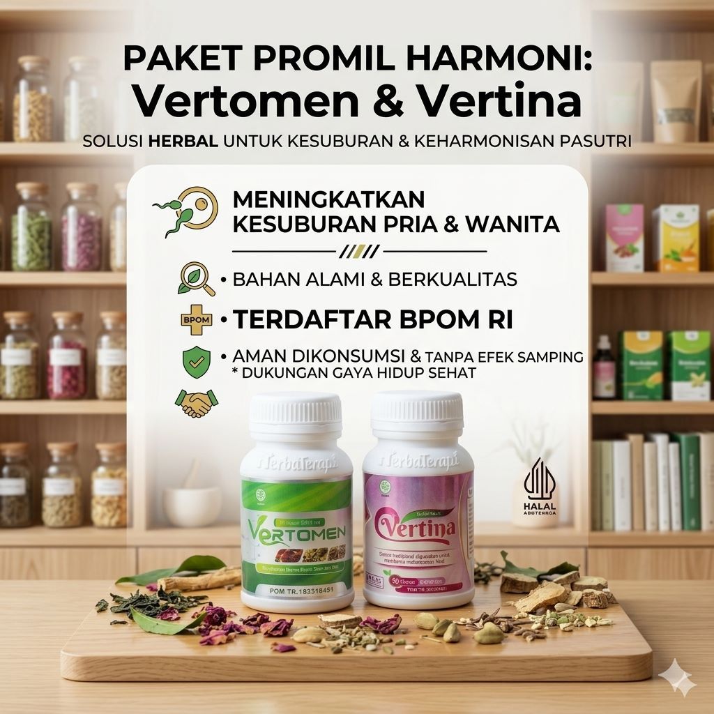 Vertomen vertina suplemen pendukung promil program hamil obat cepat hamil