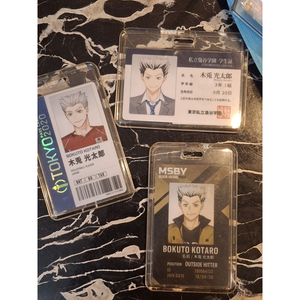 FANMERCH HAIKYUU BOKUTO ID CARD BY RIMUMU (INC ID PHOTO)