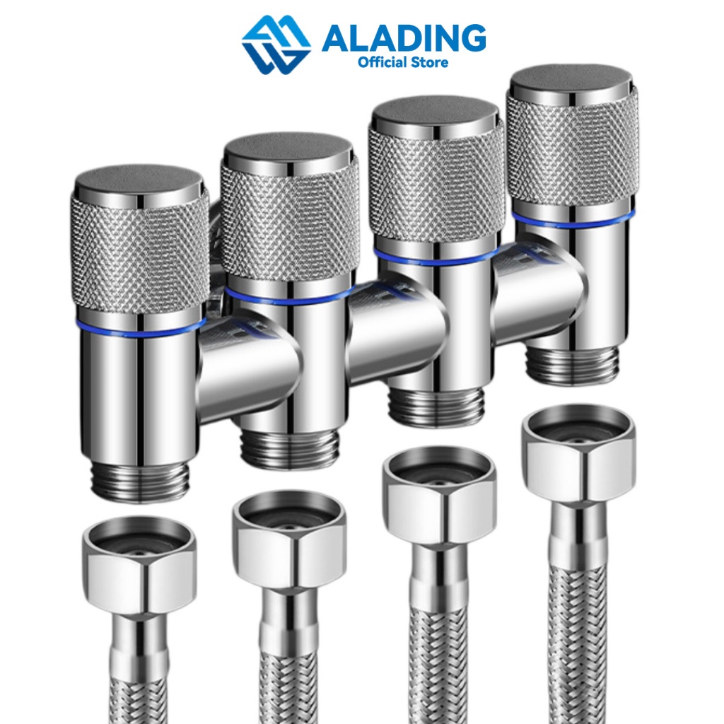 Kran Mesin Cuci Stainless 304 2 Cabang 3 Cabang 4 Cabang Auto Stop Anti Bocor Shower