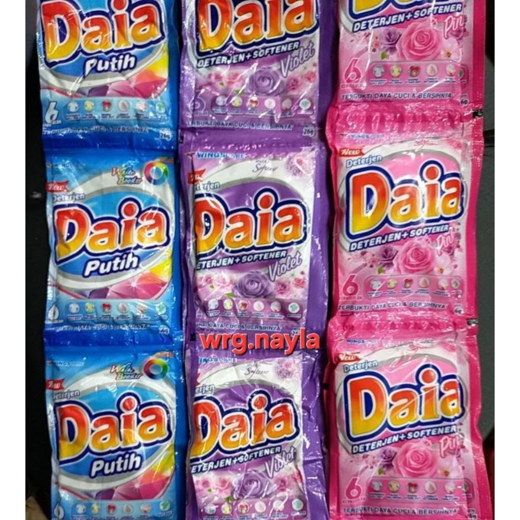 DAIA Deterjen 23gr (500) - Renceng isi 6pcs