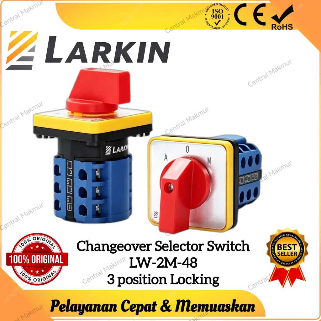 Original LARKIN Selector MOA LW-2M-48, Selector AOM, Rotary Cam Switch 2Pole