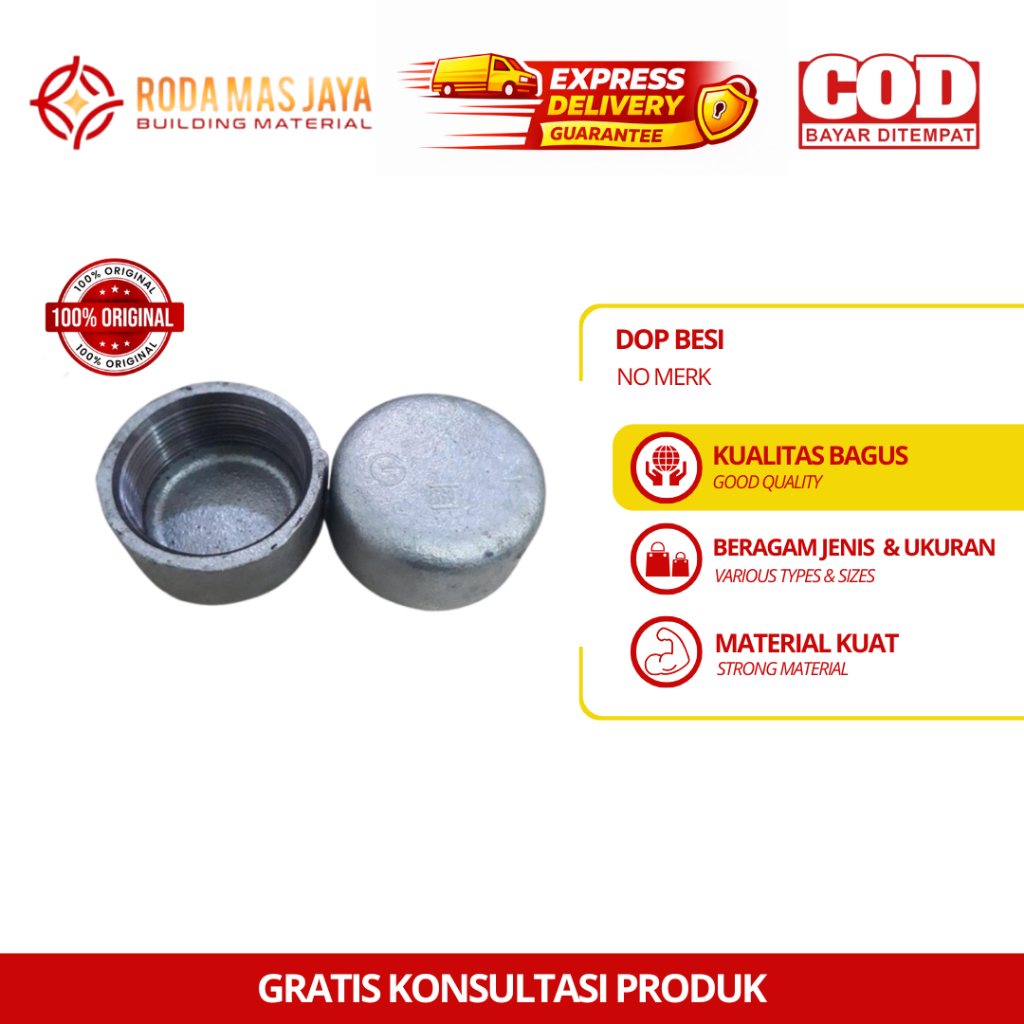 Dop Besi/Dop Drat/Tutup Pipa Besi
