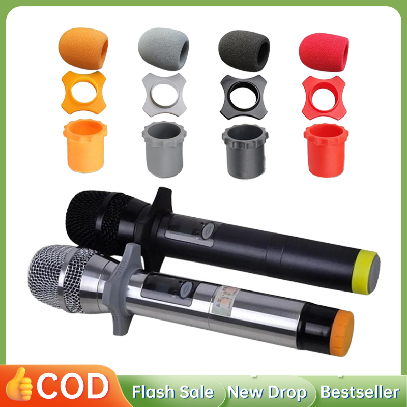 Karet Mic Bawah Ring Mic Anti Slip Busa Mic Kepala Sarung Mic Universal Aksesoris Mic Wireless