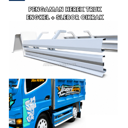pengaman herex perisai samping truk engkel 1stenlis+winglet model baru slebor cikrak spakbor herex