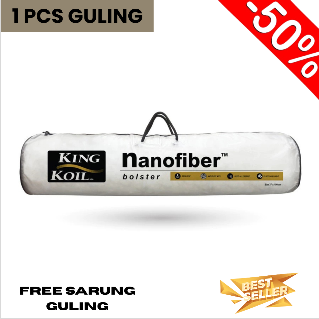 DISKON guling KingKoil Nanofiber bolster king koil Nano Fiber 100% original