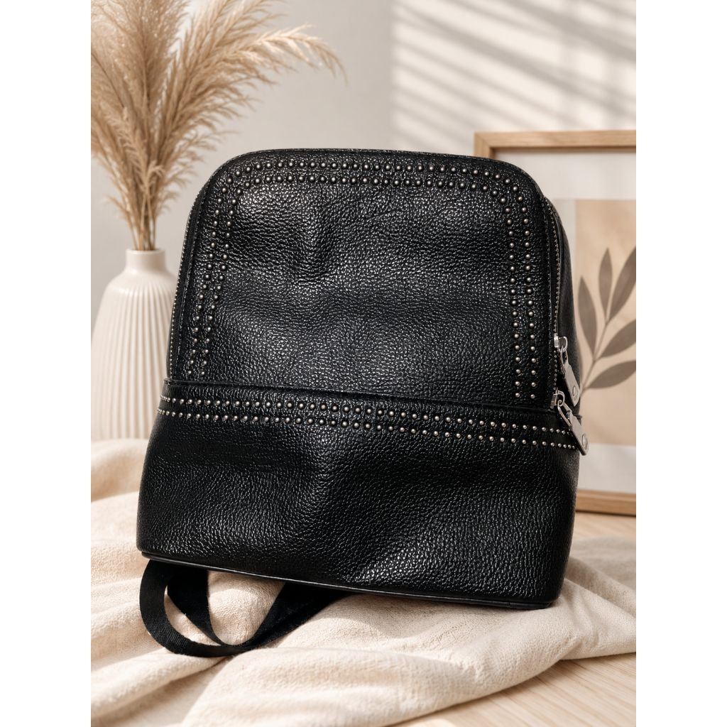 PRELOVED TAS RANSEL kulit asli hitam