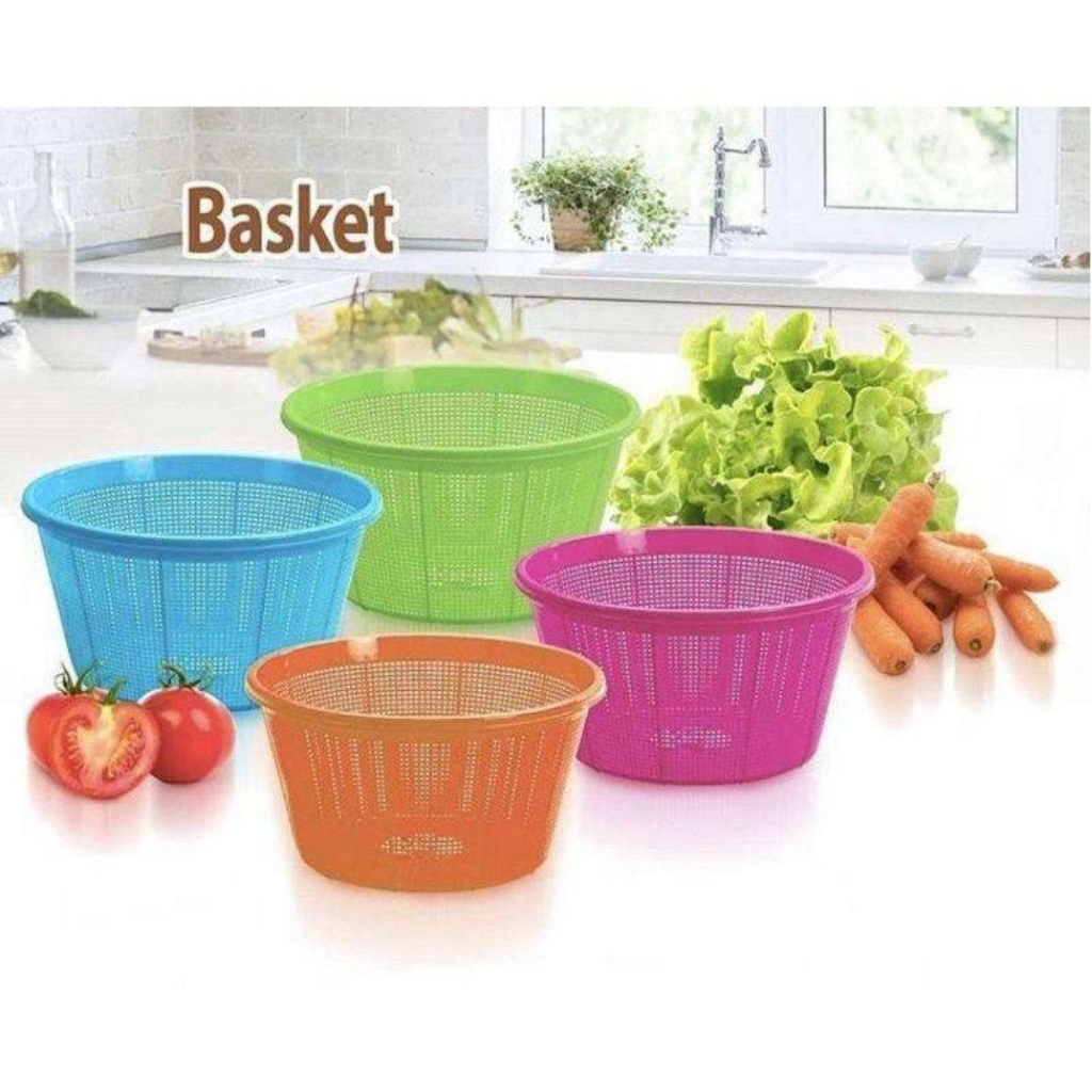 Bakul Plastik kecil/ Bakul Telur/ Bakul sayur/ Bakul cuci sayuran plastik diameter 21 cm