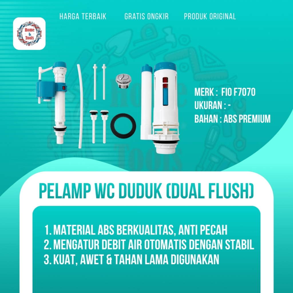 PELAMPUNG WC DUDUK DUAL FLUSH SINGLE FIO F7070 F71 OTOMATIS TOILET / PELAMPUNG TOILET WC DUDUK / PEL