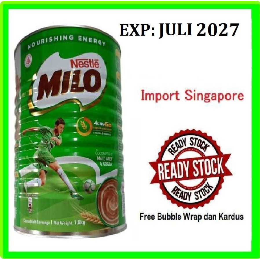 MILO SINGAPORE KALENG 1,8KG / BUBUK NESTLE MILO POWDER 1,8kg