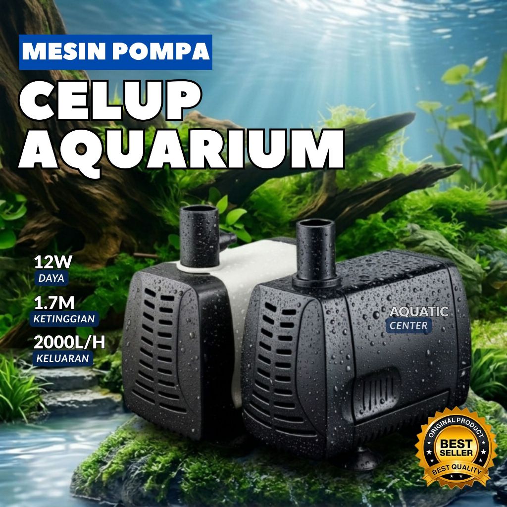 Power Head Pompa Celup Aquarium 103 Low Watt - Mesin Air Terjun Kolam Ikan Koi Arwana 2000L/H