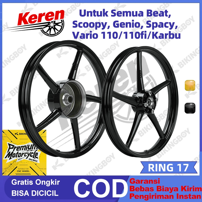 VELG Sanca Ring 17 Racing 522 Untuk Beat, Scoopy,Genio,Spacy,Vario 110/110fi/Karbu-Ukuran 140/160*17