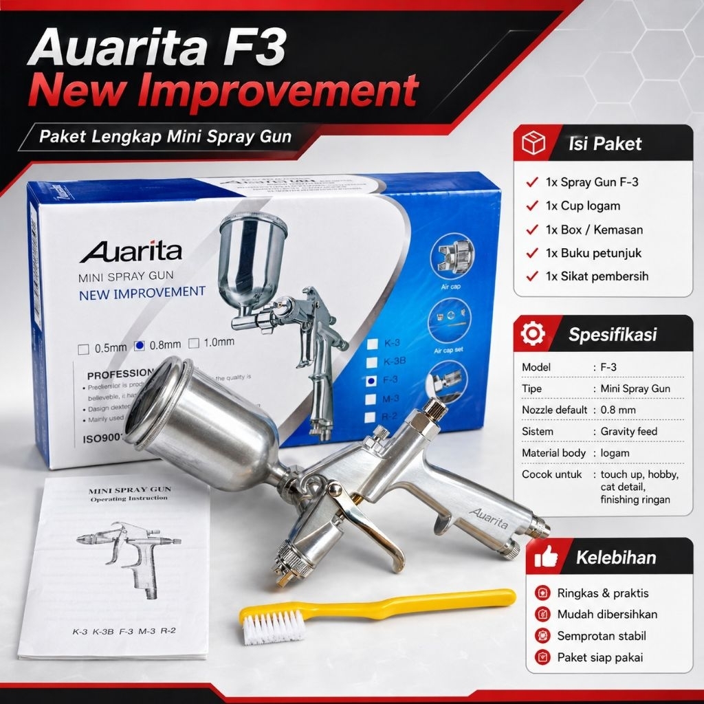 Spray Gun Auarita F3 New Modif INPROVEMENT