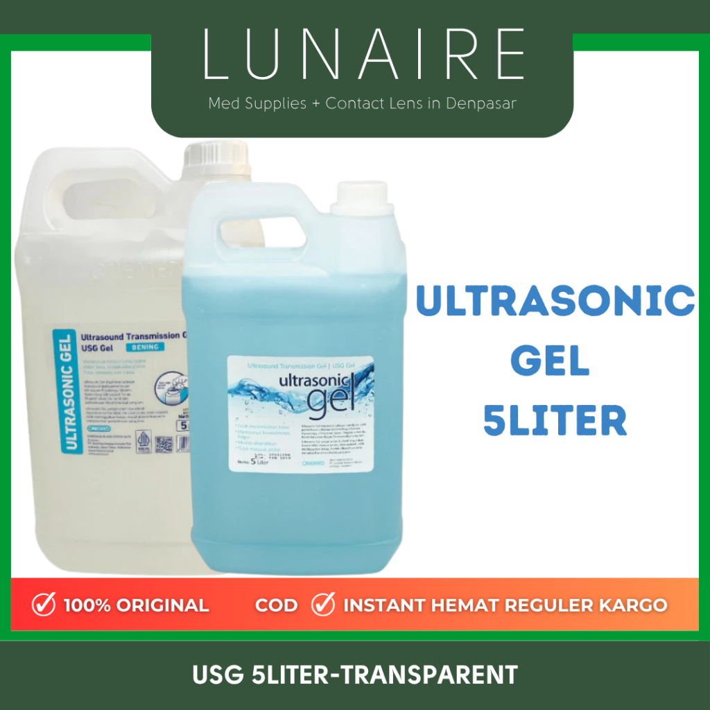 Ultrasonic Gel USG Gel 5 liter Transparant ONEMED - Cairan Untuk Transducer pada Pemeriksaan Ultraso
