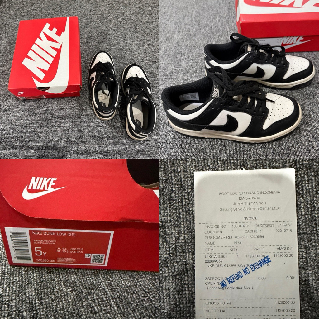 preloved sepatu NIKE DUNK PANDA