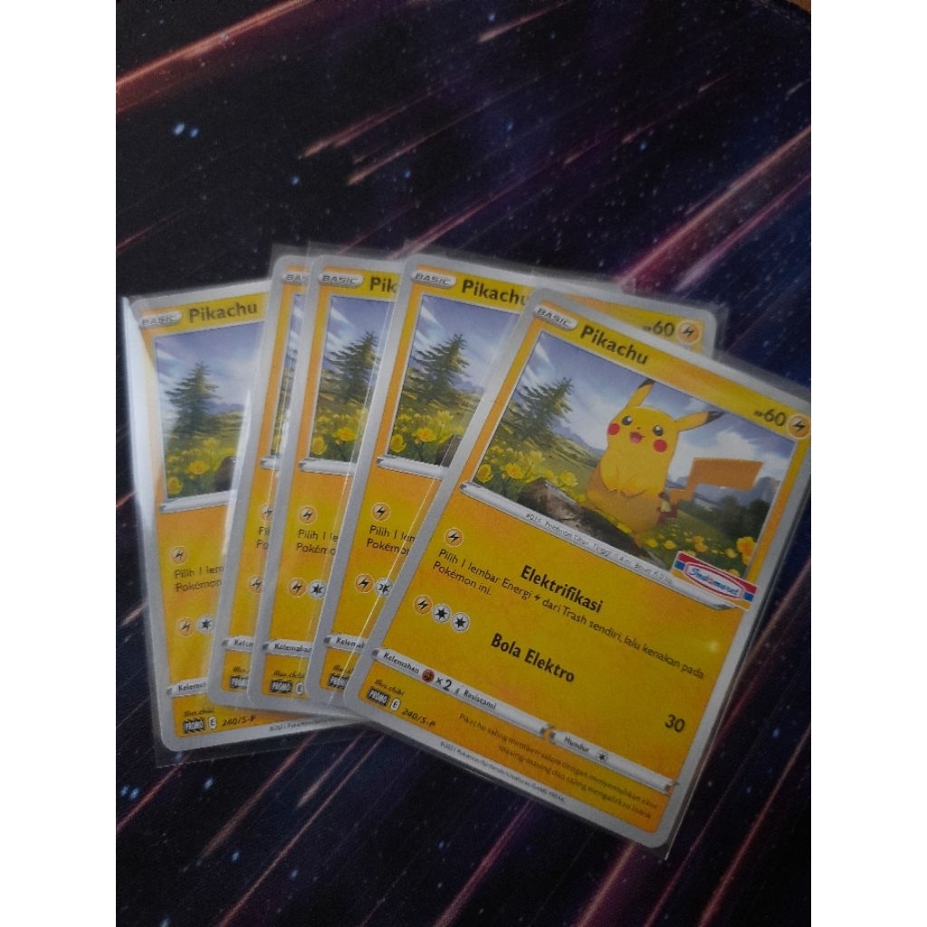 kartu pokemon pikachu promo indomaret