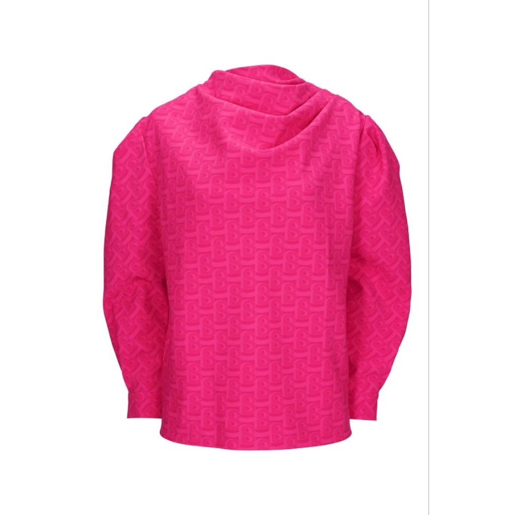 Bimu Monogram Blouse Viva Magenta Buttonscarves