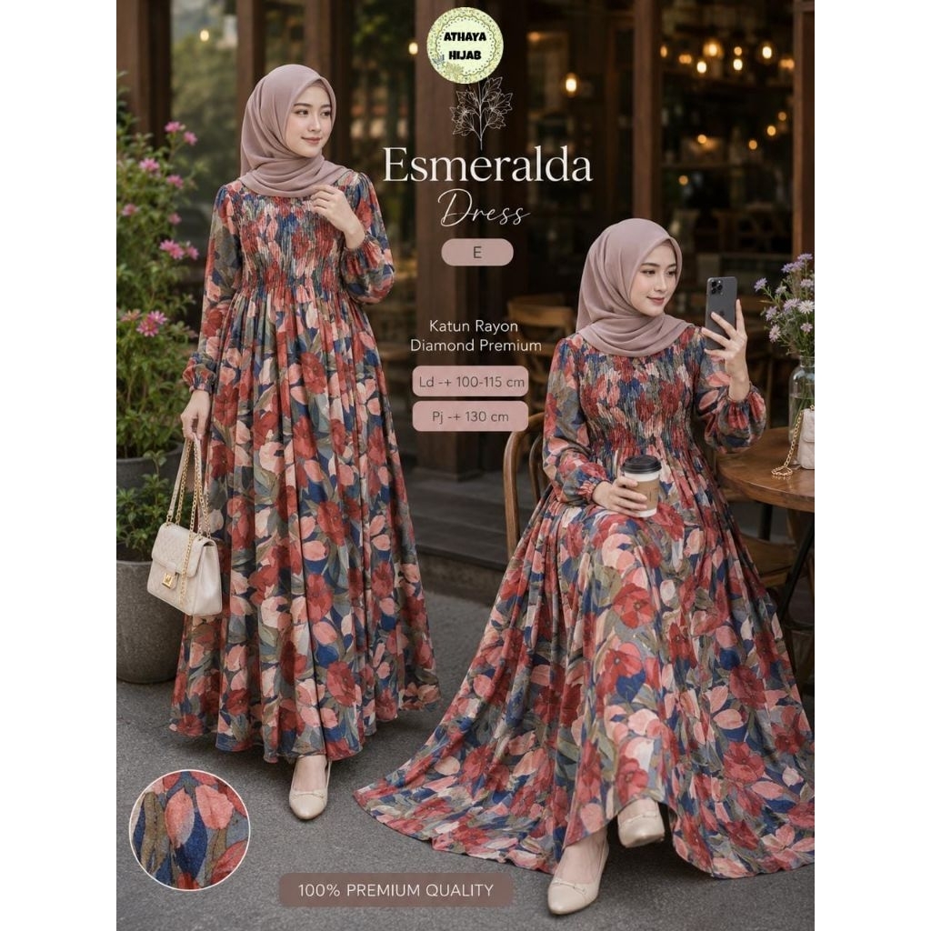 Esmeralda Dress By Athaya Hijab || Gamis