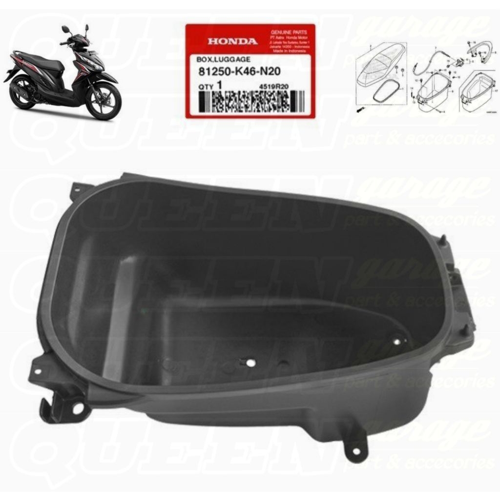 Box Bagasi Jok Honda Vario 110 Fi Esp Original 81250K46N20