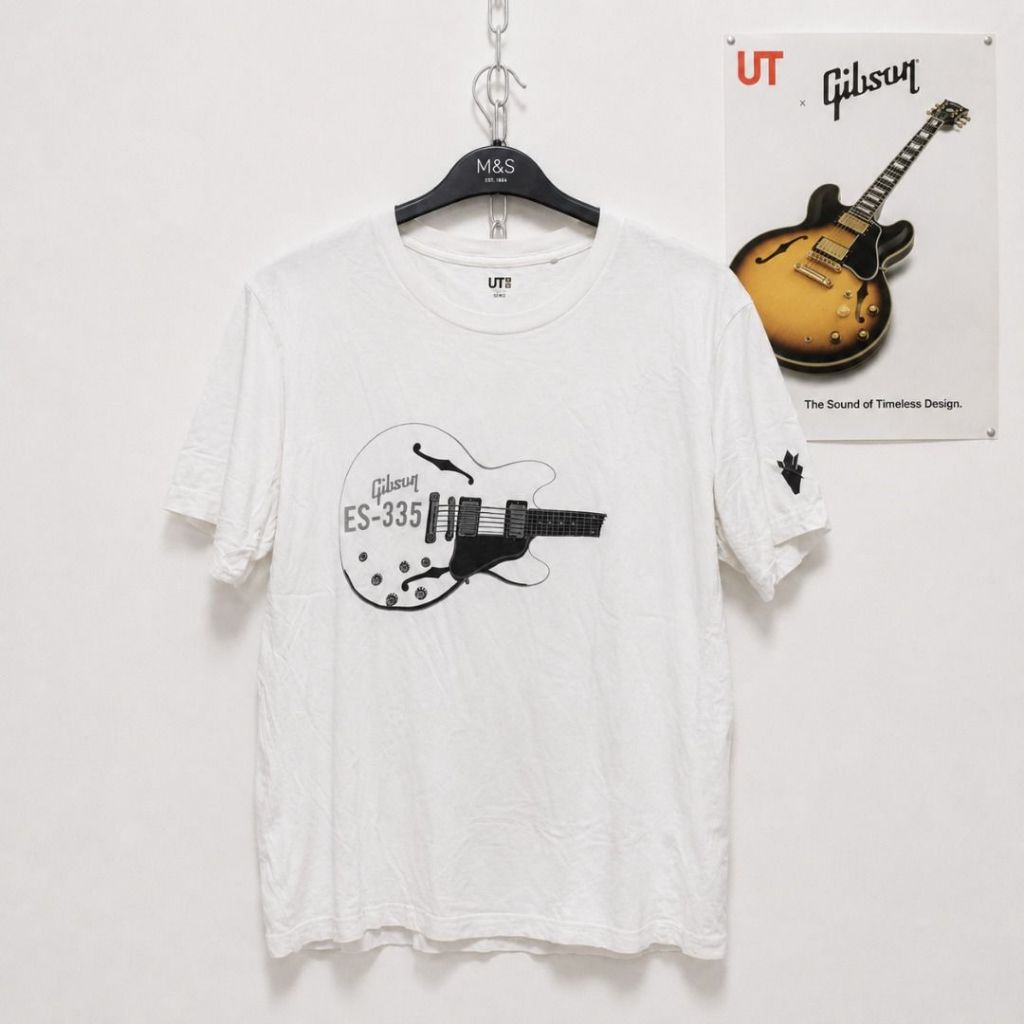 UNIQLO x Gibson Guitar ES-335 Tee | Kaos vintage band UT gitar y2k 90s