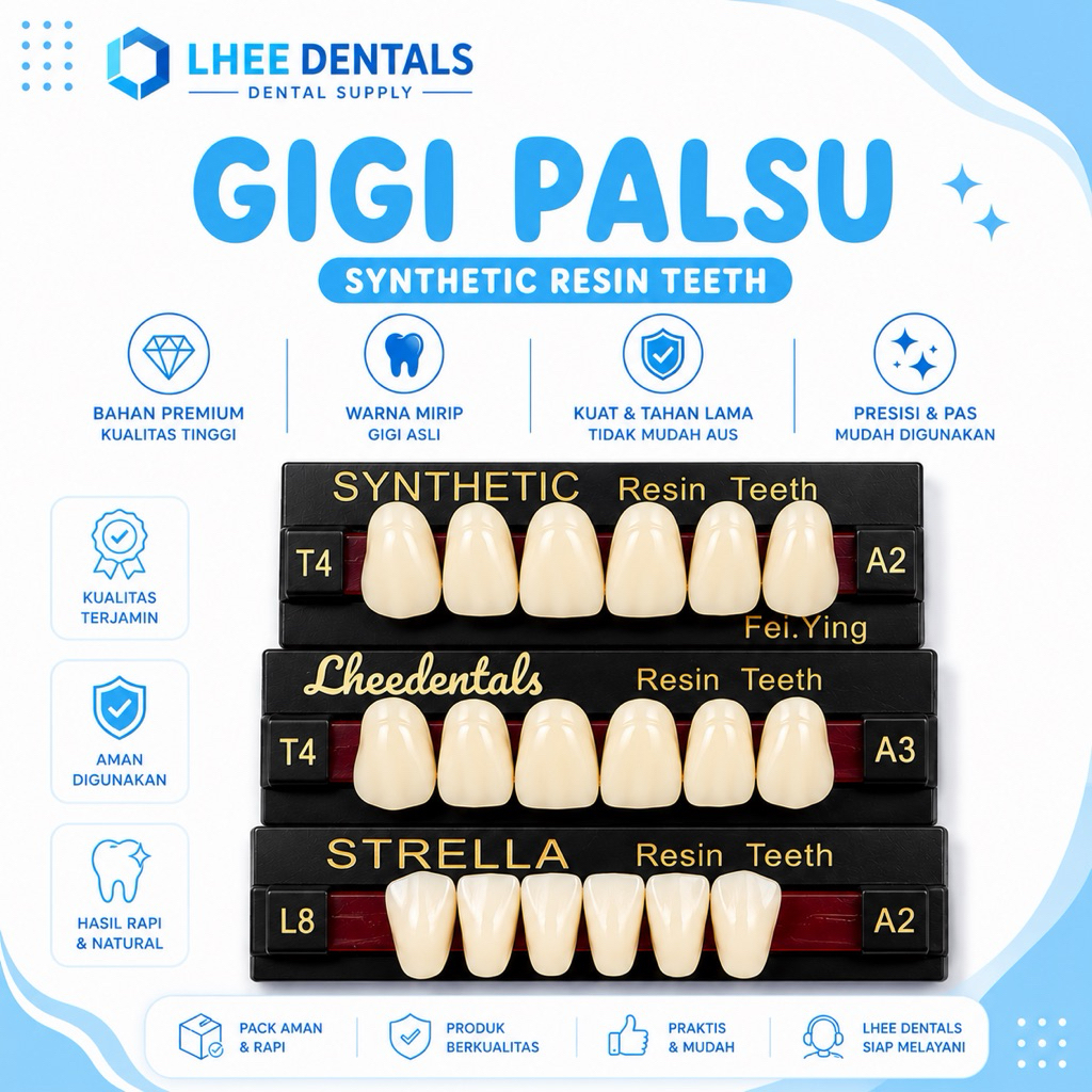 Gigi palsu depan Atas/bawah