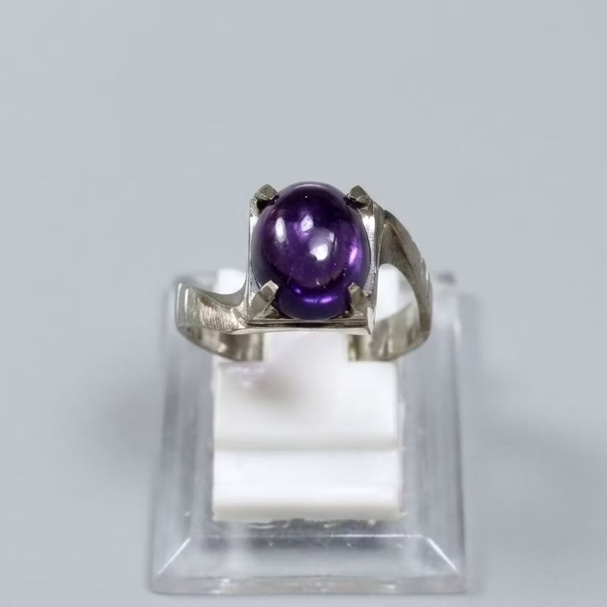 Cincin Wanita Ring Monel Batu Kecubung Elegan