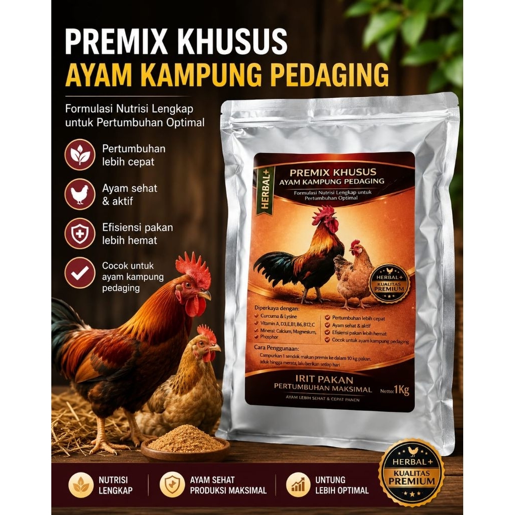 Premix Khusus Ayam kampung pedaging