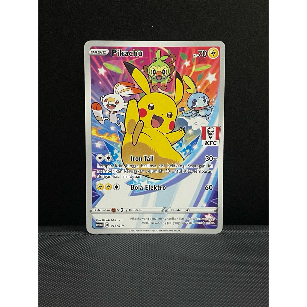 Kartu Pokemon Pikachu Promo KFC Indonesia 016/S-P (ID)