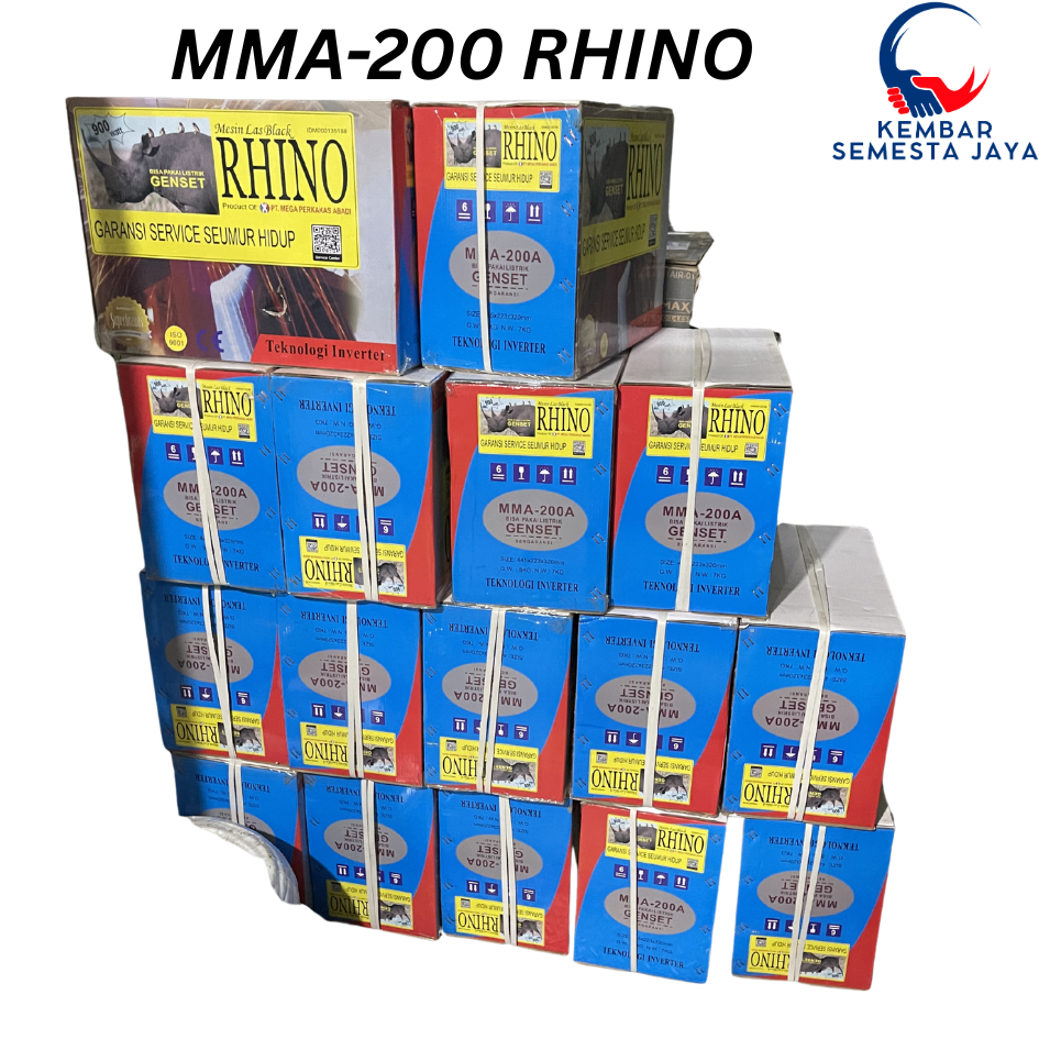 RHINO MMA 200 Amper MOSFET Mesin Travo Las Inverter 200A MERAH 200 A Listrik 900 Watt Welding Machin