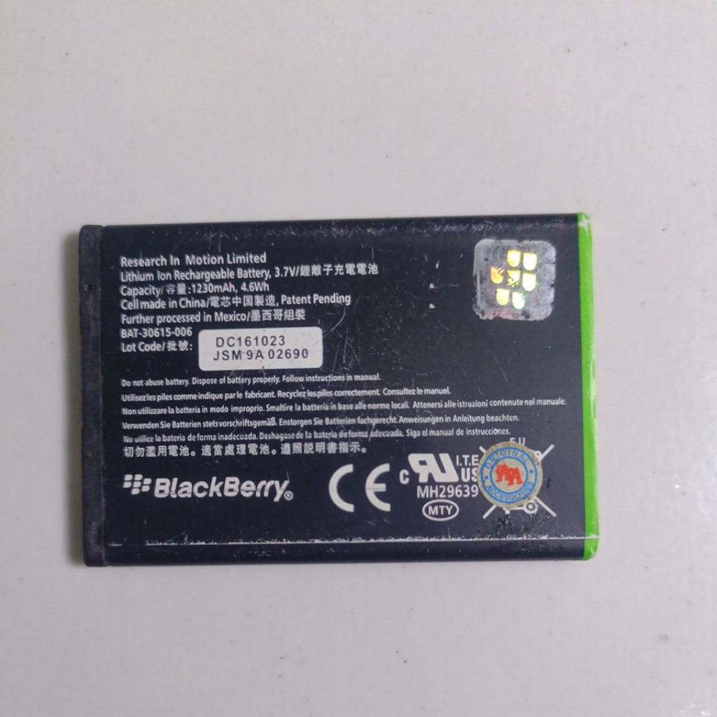 Baterai Blackberry Dakota / Bold 9900 ( JM1 ) original copotan