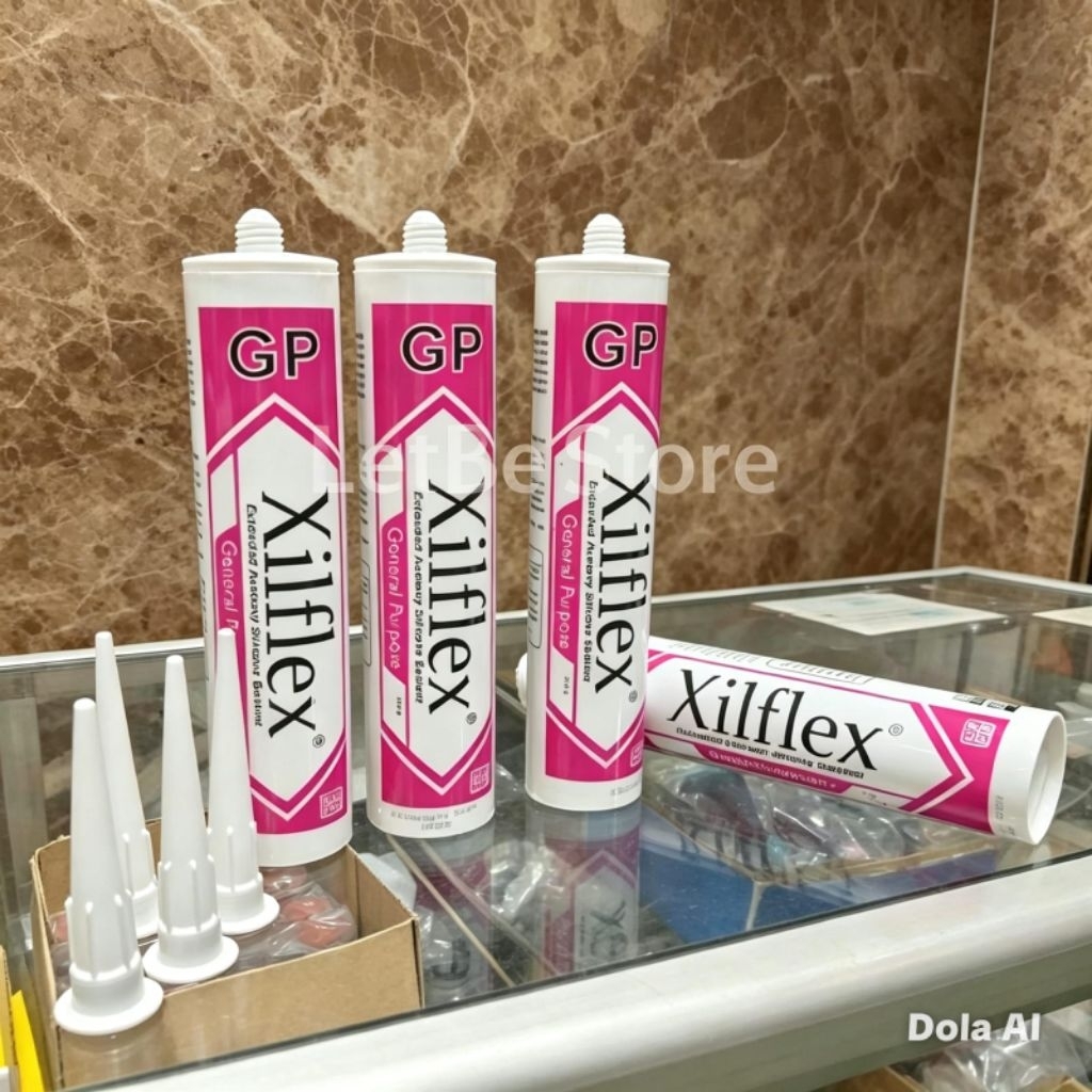(05SA) Sealant Silicone Lem Botol GP Xilflex Sealant Asam Acetic